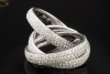 Designer Dreier Ring 3,50 Carat Diamanten rundum in 750er Weißgold Gr 52 