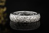 Moderner Memoire Designer Ring mit Diamanten in 750er Weißgold Größe 54 