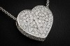 Al Coro Herz Collier Kette mit Anhänger mit Diamanten in 750er Weißgold 