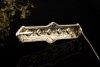 Lange Art Déco Brosche Nadel Diamanten Goldschmiedearbeit Weißgold Gold 