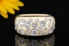 Sternenhimmel Ring mit feurigen Diamanten Handarbeit in 585er Gelbgold 