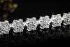 Modernes Armband Blumen Sterne 4,58 Carat Diamanten in 750er Weißgold 