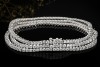Crivelli Dreireihiges Tennisarmband mit 8,25 Ct Diamanten 750er Weißgold 