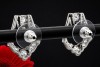 Art Déco Ohrringe Ohrstecker Altschliff Diamanten in Platin Handarbeit 
