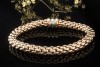 Fope Flex'it Armband in 750er Roségold 3 Ringe Gelbgold Weißgold 18 cm 