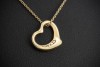 Tiffany Collier Kette Open Heart Elsa Peretti Herz 5 Diamanten Gold 750 
