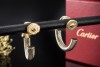Cartier Aurore Ohrringe Creolen Vintage Ohrstecker Stahl 750er Gelbgold 