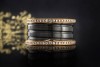 BVLGARI B.zero1 4-Band Ring Schwarze Keramik Diamanten 750er Roségold 57 