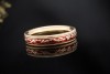 Wellendorff Ring Chili Rot Drehring mit Diamant in 750er Gelbgold Gr. 61 