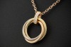 Cartier Trinity Collier Anhänger Mittleres Modell mit Diamanten Full Set 