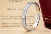 Cartier Love Armreif Klassisch Diamanten Ausgefasst in Weißgold Full Set 
