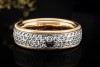 Wellendorff Ring Sternennacht Diamanten Drehring Gelbgold Weißgold 750 