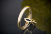 Fabelhafter Navette Saphire mit Trapez Diamanten in 750er Gelbgold Ring Gold 