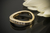 Schwungvoller Halb Memoire Ring mit 0,45 CT Brillanten in 750er Gelbgold 