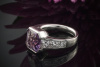 HANS DIETER KRIEGER 950er PLATIN Ring mit AMETHYST & DIAMANTEN 5,59 CT 