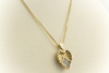 Collier Besonderes Herz Invisible Setting Diamanten 585er Gelbgold 