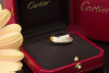 Exklusiver Cartier Ring mit großen Carré Diamanten Gelbgold Weißgold Bicolor 750 