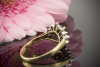 Eleganter Saphir Ring Top Farbe mit Brillanten in 750er Gelbgold  