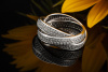 Juwelier Christ Ring Dreier SpielRing 2 Reihen Brillanten 585er Weißgold 