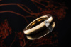 Cartier Ellipse Solitär Ring mit Diamant Brillant 0,25 Ct 750er Gelbgold 