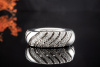 Odenwald Statement Ring mit Diamanten Offenes Design massiv in Weißgold 