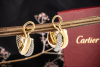 Cartier Trinity Ohrringe mit 71 Diamanten in 750er Gold Tricolor OVP 