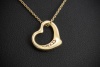 Tiffany Collier Kette Open Heart Elsa Peretti Herz 5 Diamanten Gold 750 