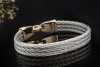 Fred Paris Armband Bracelet Force 10 Segelseil geflochten Gelbgold 750 