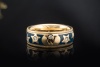 Wellendorff Vintage Ring Sternenhimmel Blau mit Diamanten 750er Gelbgold 