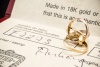 Cartier Trinity Charm Anhänger an Karabiner 3 Ringe 750er Gold Full Set 