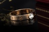 Cartier Love Solitär Ring mit 1 Diamant Brillant 750er Roségold Größe 51 