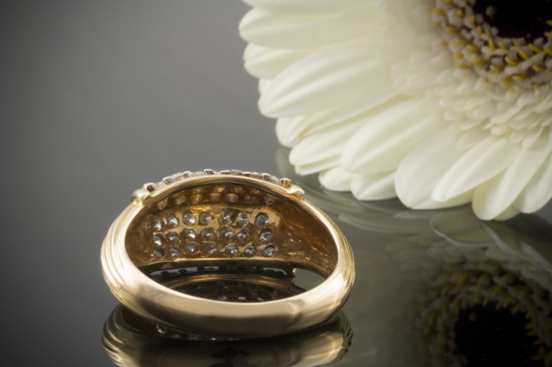 Brillantring Ring mit Brillanten in 585er Gelbgold 