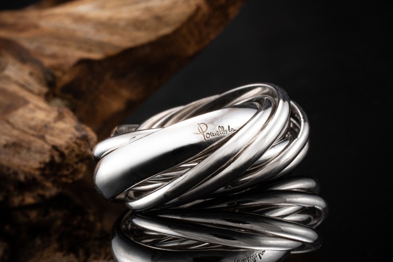 Pomellato Ring Spielring Milles Cercles 10 Ringe in 750er Weißgold 