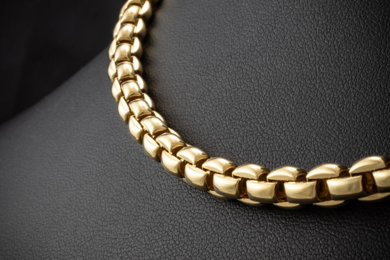 Fope Klassische Collier Kette Flexibel in Gelbgold 750 43,5 cm x 6,3 mm 