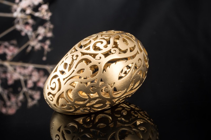 Pomellato Ring Arabesque Großes Modell Mattierte Arbeit in Roségold 750 