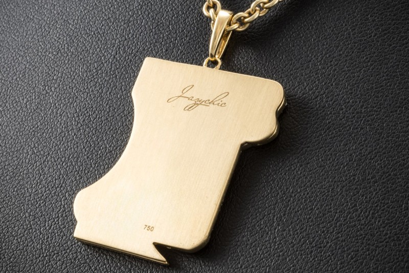 Jazychic Jungfrau Sternzeichen Anhänger Aquamarin Diamanten Gold Bicolor 