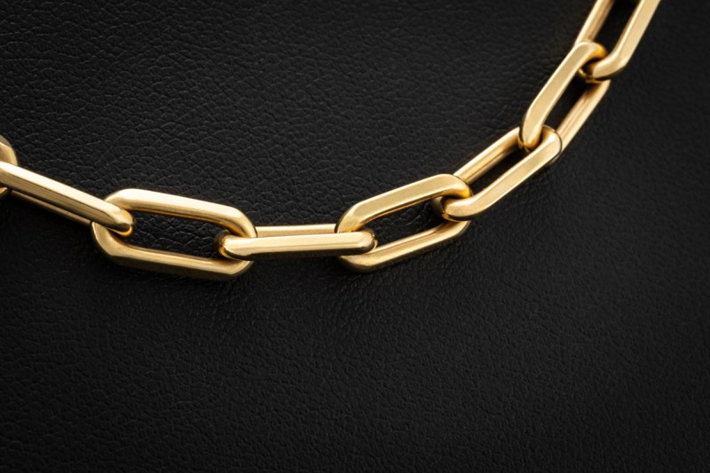 Cartier Kette Collier Santos de Cartier 57 cm Massiv in 750er Gelbgold 
