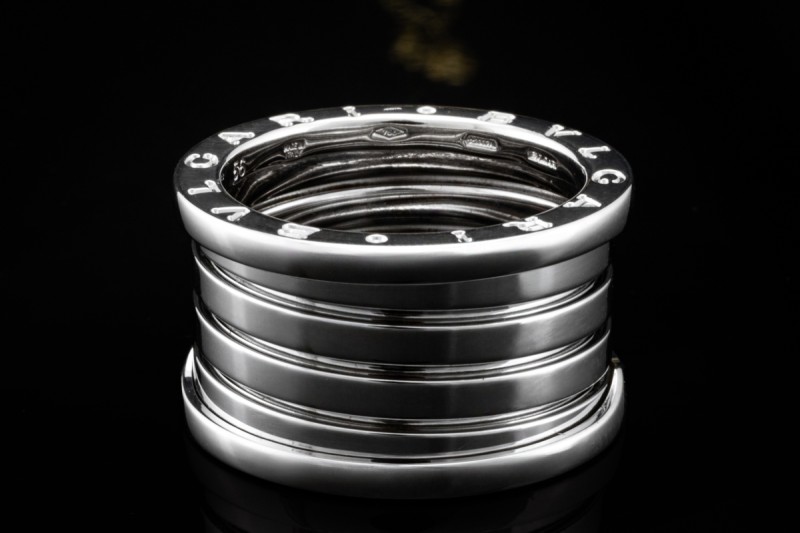 BVLGARI B.zero1 Ring 5-Band Modell in 750er Weißgold Neuwertig Größe 56 