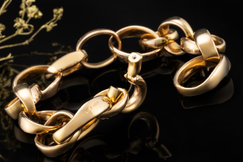 Pomellato Armband Sabbia Massives Gliederarmband in 750er Roségold 