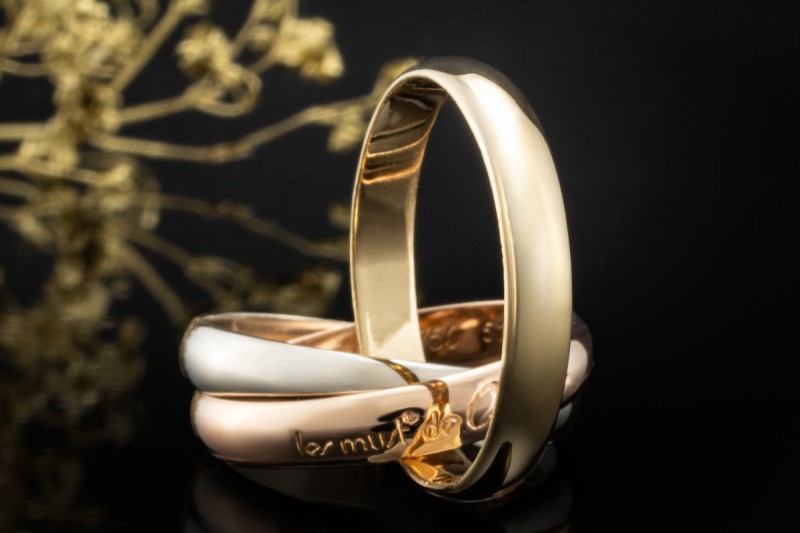 Trinity de Cartier Ring le must de Cartier Modell Gold Tricolor 750 