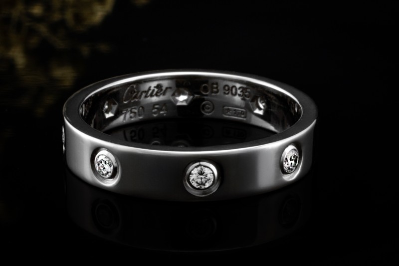 Cartier Love Ring Kleines Modell mit Diamanten Trauring in Weißgold 750 