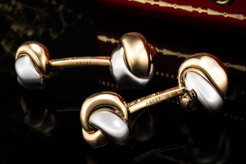 Cartier Manschettenknöpfe Trinity de Cartier Massiv 750er Gold Tricolor 