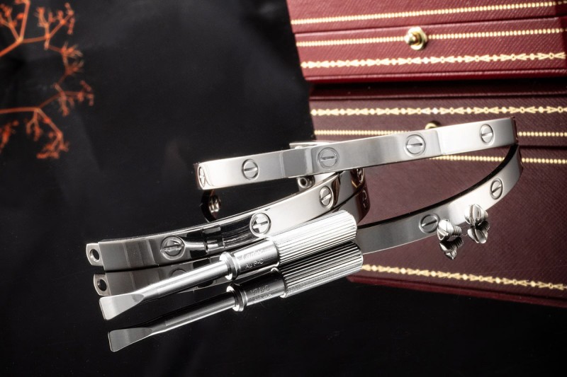 Cartier Love Armreif Armband Bracelet in 750er Weißgold Größe 21 cm OVP 