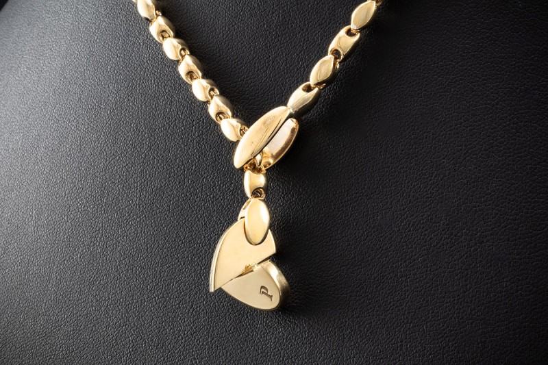 Piaget Collier Y-Kette Juliette Yin Yang Herz Diamanten in Gelbgold 750 