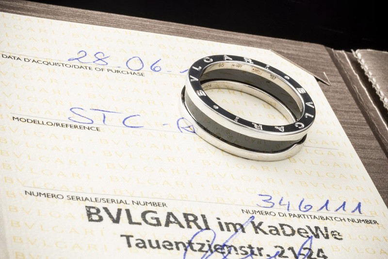 BVLGARI Ring B.zero1 Save the Children Keramik Schwarz in 925er Silber 