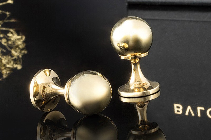 BVLGARI Manschettenknöpfe Runde Klassiker Massiv in 750er Gelbgold OVP 