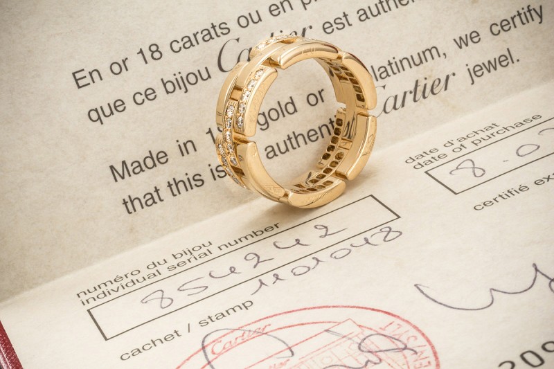 Cartier Ring Maillon Panthère in Gelbgold 750 mit Diamanten 59 Full Set 