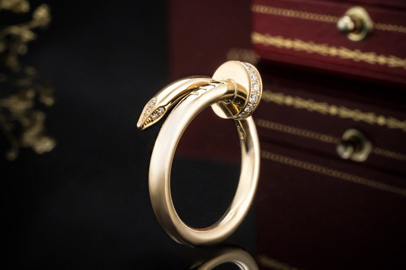 Cartier Juste un Clou Ring Klassisch mit Diamanten in Gelbgold Full Set 