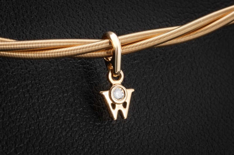 Wellendorff Collier Silky Seidenkordel Kette Gelbgold 750 Full Set 2025 