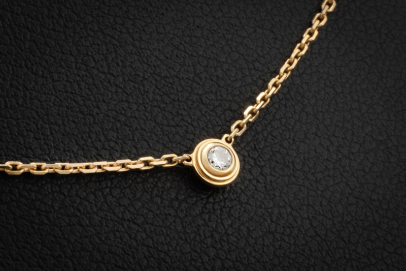 Cartier d'Amour Collier Mini Modell mit Diamant in 750er Gelbgold 